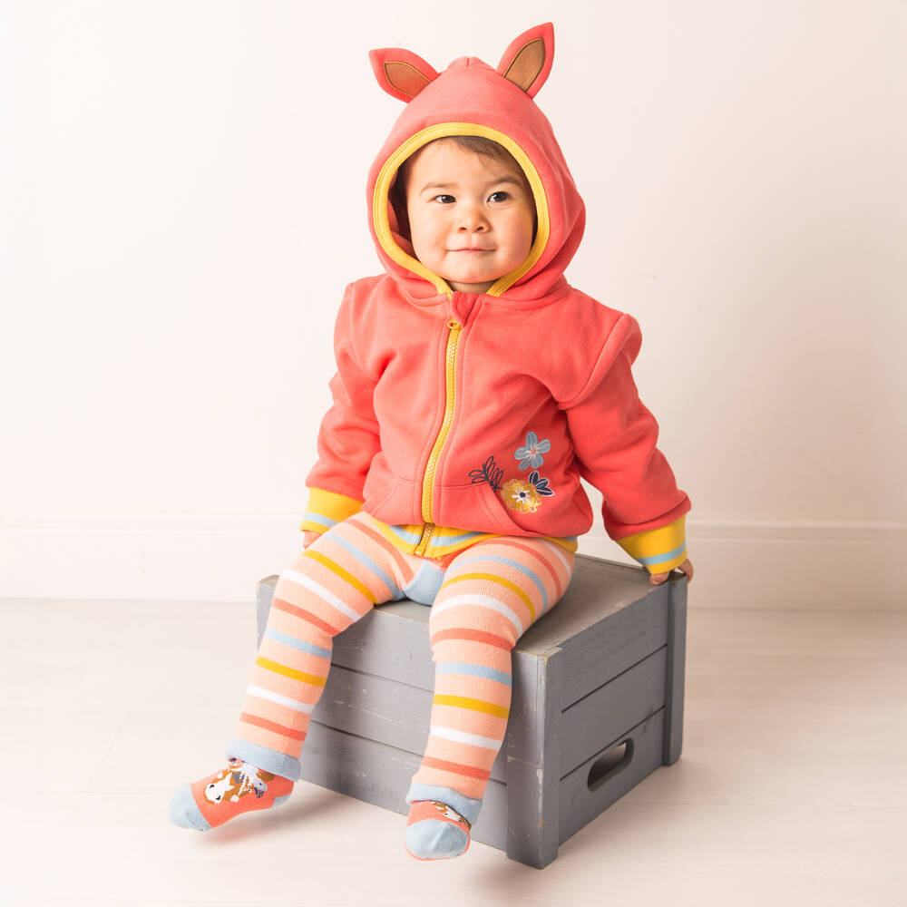 Blade & Rose-Girls Pink Horse Striped Leggings | Childrensalon Outlet