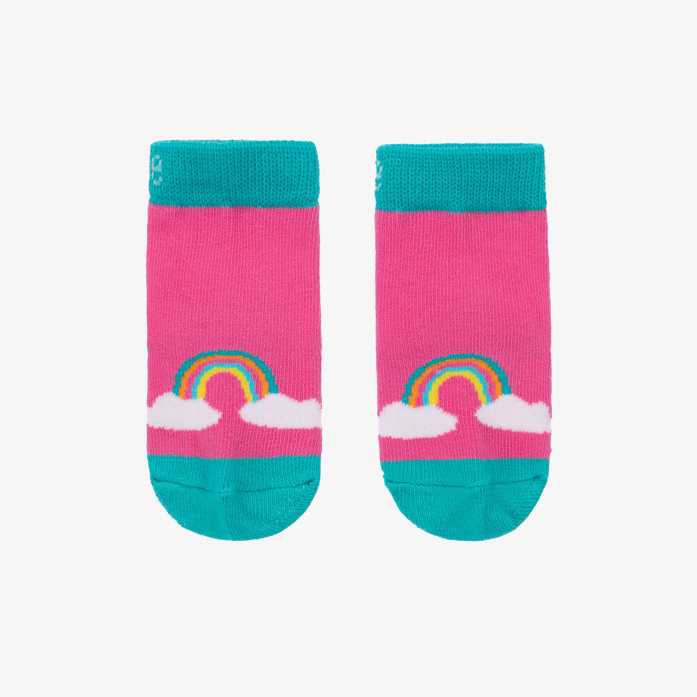 Blade & Rose - Pinke Socken mit Regenbogen-Motiv | Childrensalon