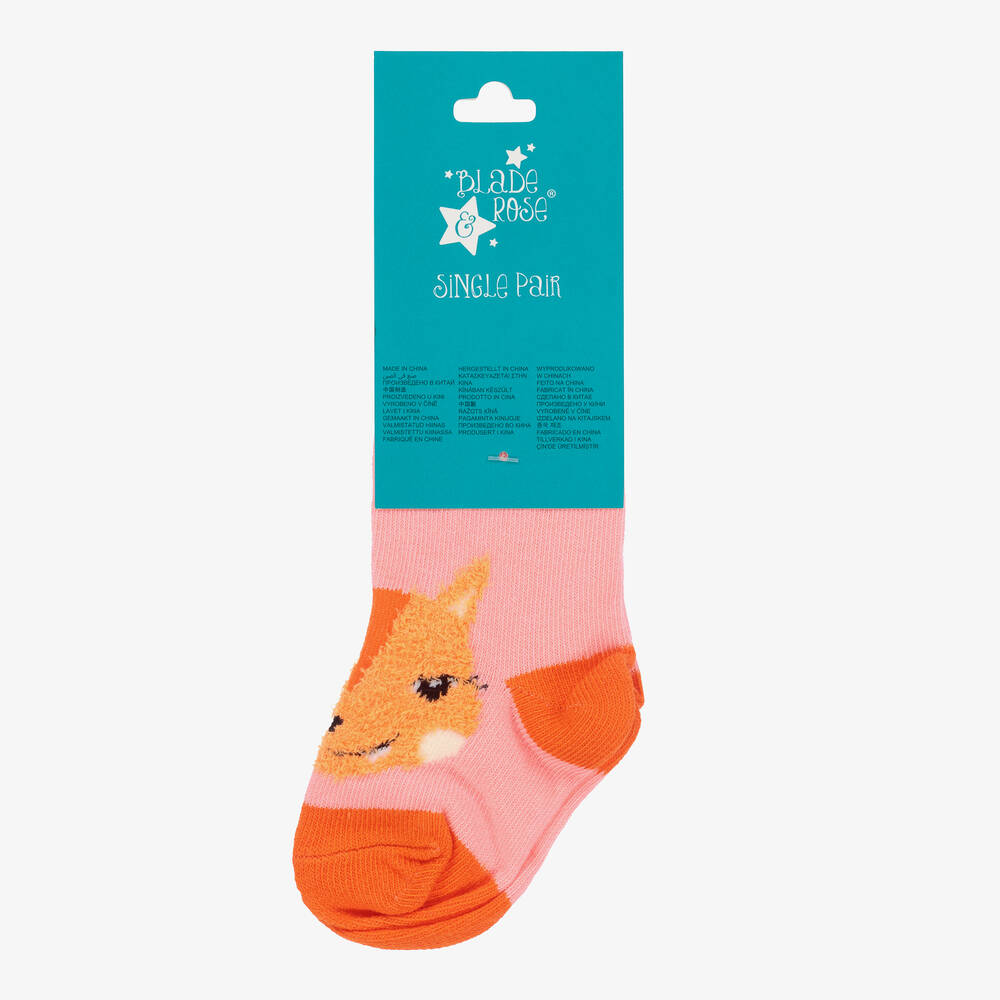 Blade & Rose-Girls Pink Mia The Squirrel Socks | Childrensalon Outlet