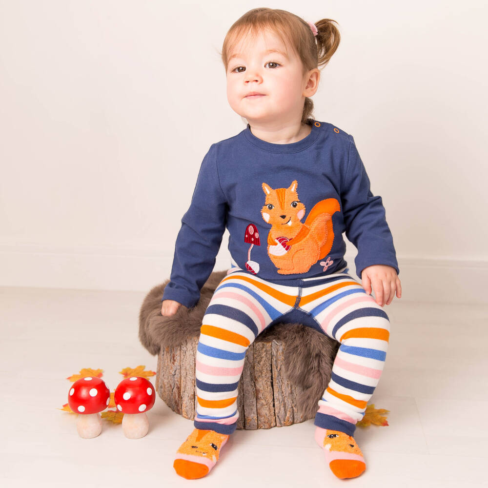Blade & Rose-Girls Pink Squirrel Motif Socks | Childrensalon Outlet