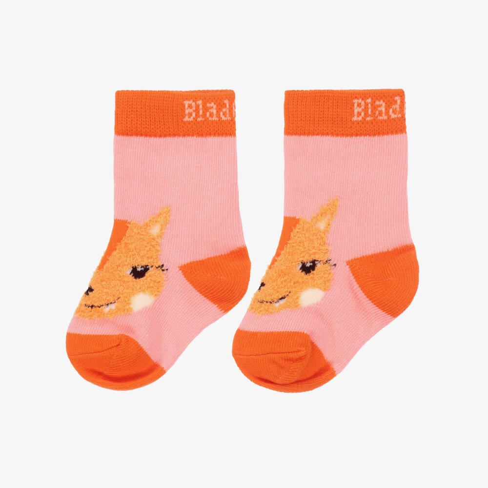 Blade & Rose-Girls Pink Squirrel Motif Socks | Childrensalon Outlet