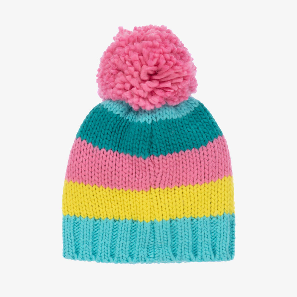 Girls pink bobble hat hotsell