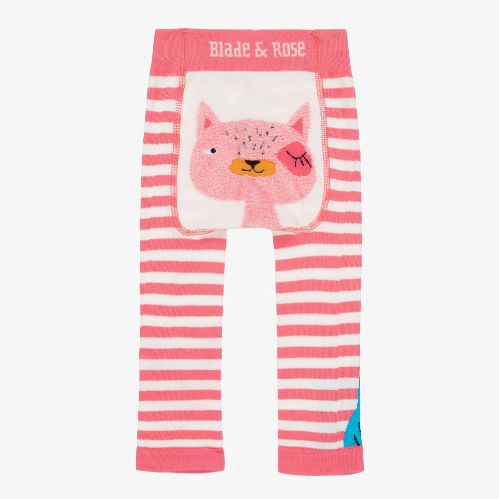 Blade & Rose - Girls Pink Willow The Cat Leggings | Childrensalon
