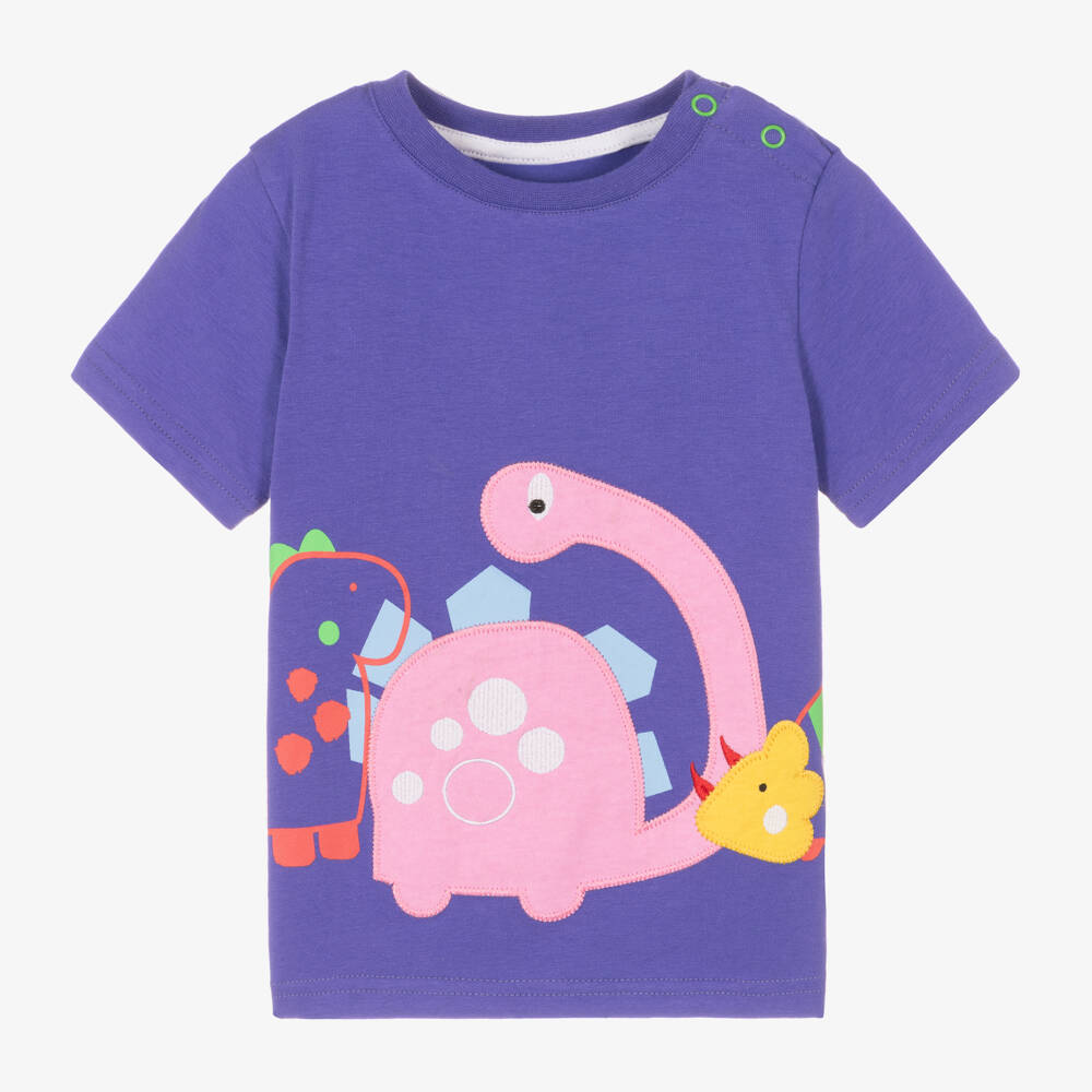 Blade & Rose-Girls Purple Dino Cotton Tee | Childrensalon Outlet