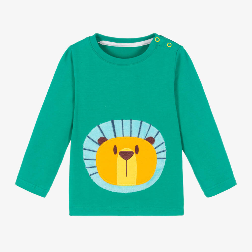 Blade & Rose-Green Cotton Lion Appliqué Top | Childrensalon Outlet