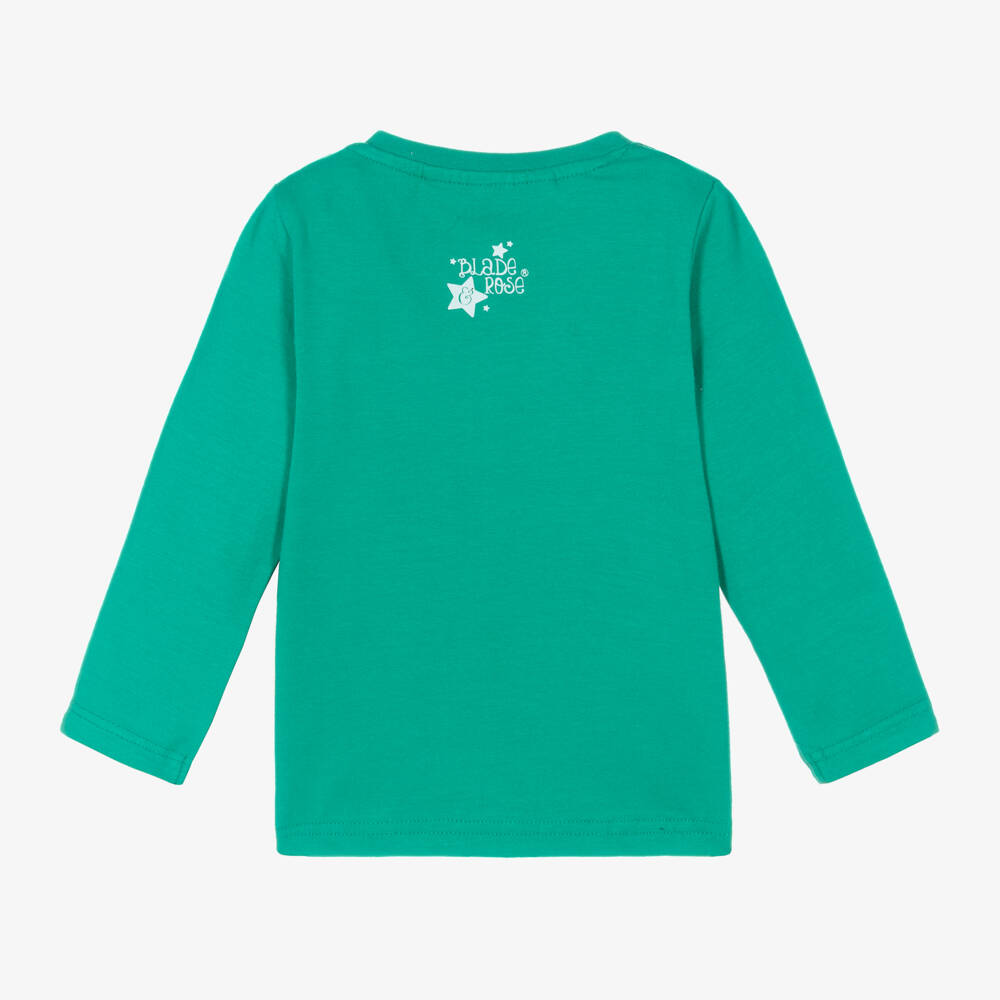 Blade & Rose-Green Cotton Lion Appliqué Top | Childrensalon Outlet