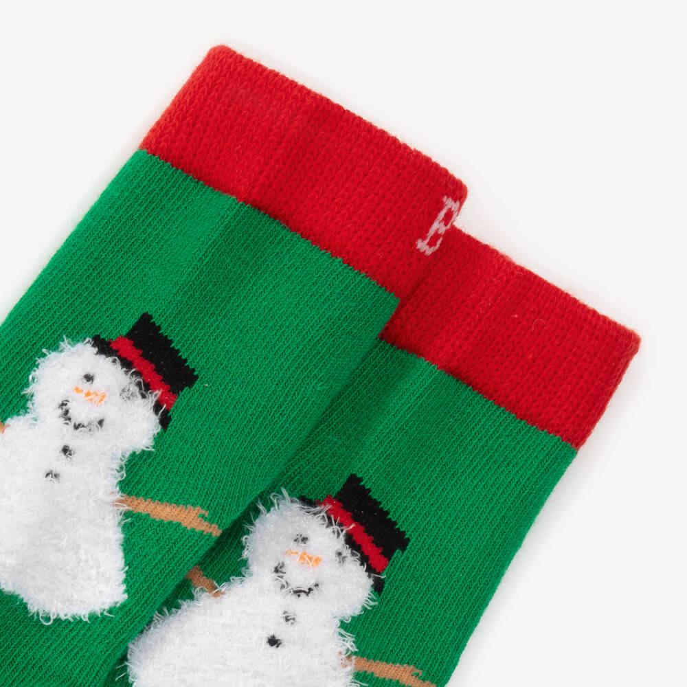Blade & Rose-جوارب خضراء بديكور رجل الثلج للاحتفالات | Childrensalon Outlet
