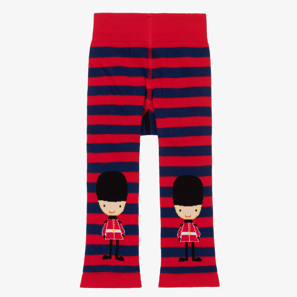 Blade Rose Red Navy Blue Striped London Soldier Leggings