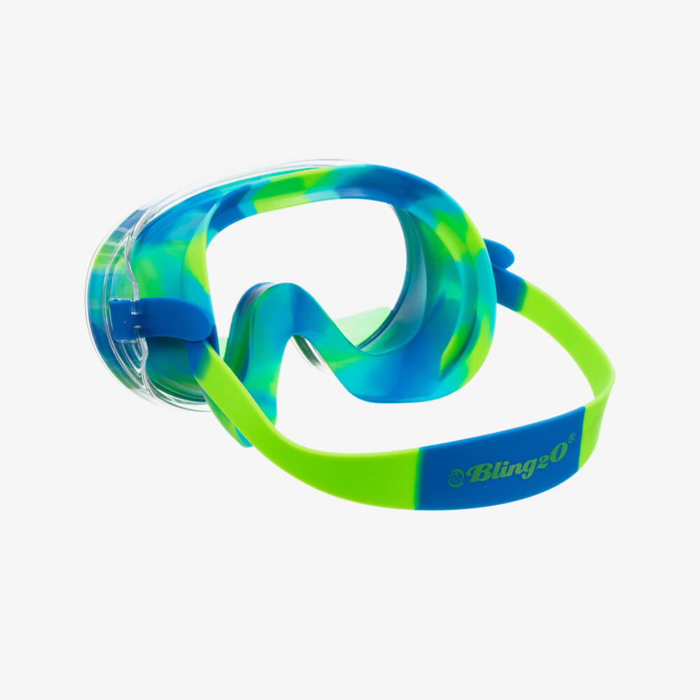 Bling2o-Boys Vibrant Blue & Green Swim Mask | Childrensalon Outlet