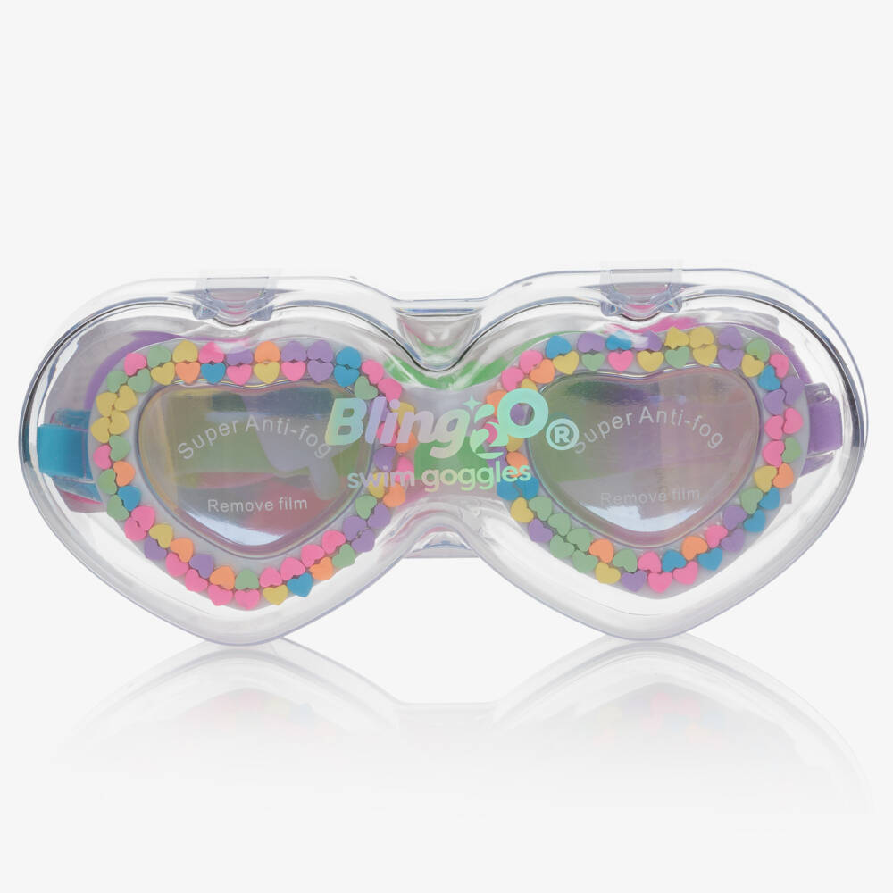 Bling2o-Girls Heart-Embellished Violet Swim Goggles | Childrensalon Outlet