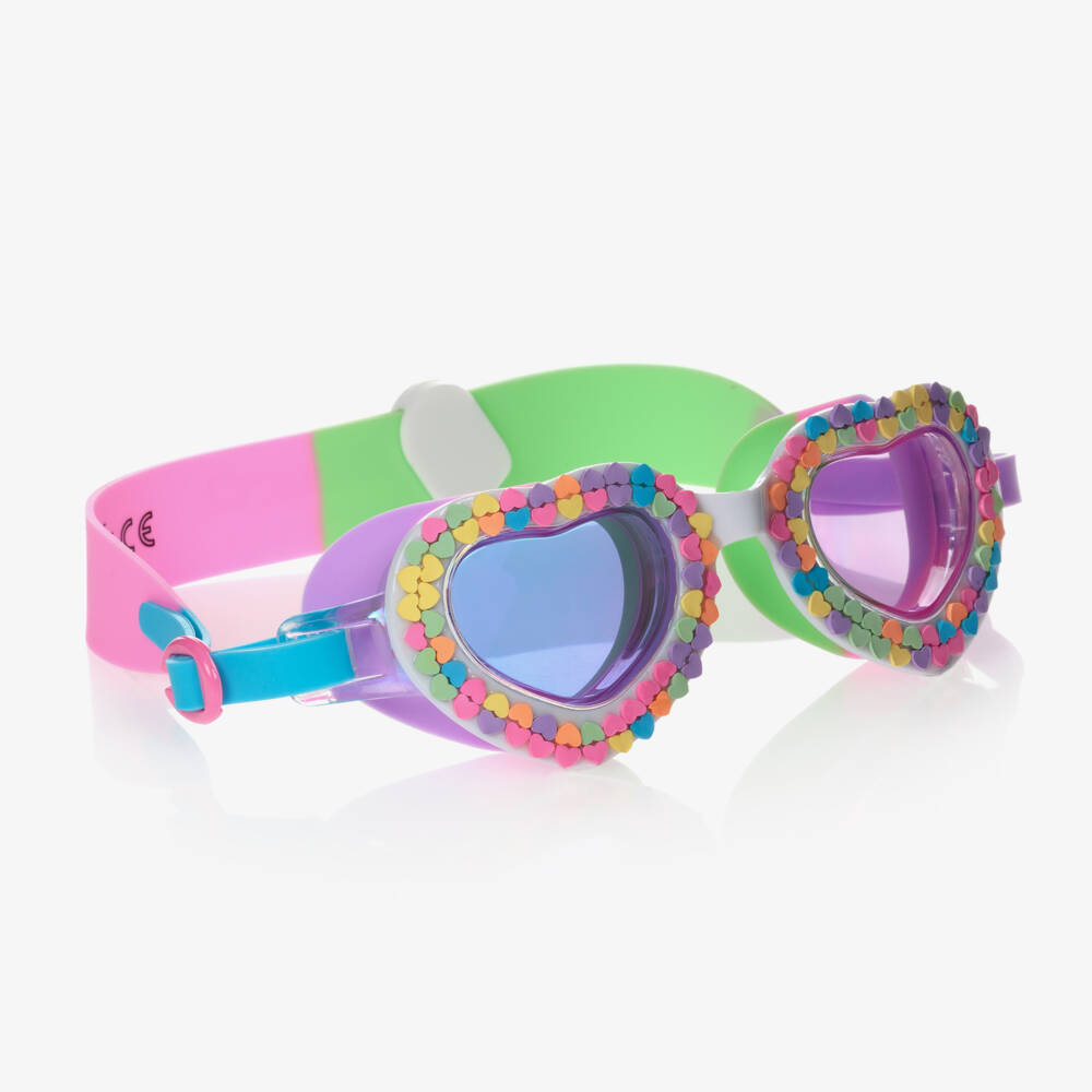Bling2o-Girls Heart-Embellished Violet Swim Goggles | Childrensalon Outlet