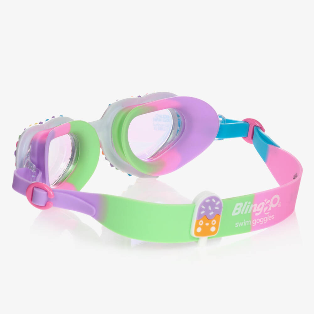 Bling2o-Girls Heart-Embellished Violet Swim Goggles | Childrensalon Outlet