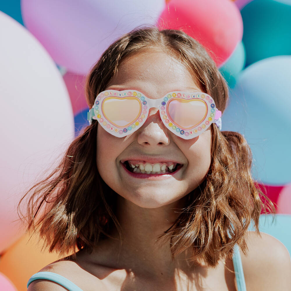 Bling2o-Girls' Heart-Shaped Pearl Swim Goggles | Childrensalon Outlet