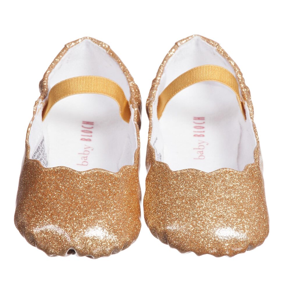 Bloch Baby Girls Gold Glitter 'Bijou' Ballerina Shoes Childrensalon