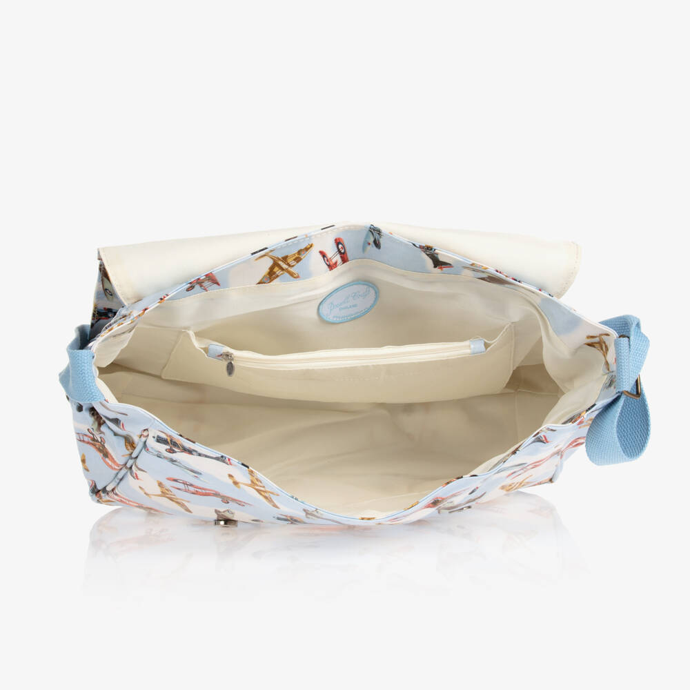 Powell Craft-Blue Aeroplane Baby Changing Bag (36cm) | Childrensalon Outlet
