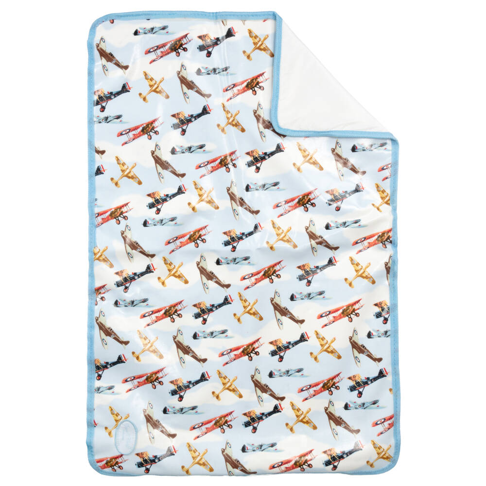 Powell Craft-Blue Aeroplane Baby Changing Bag (36cm) | Childrensalon Outlet