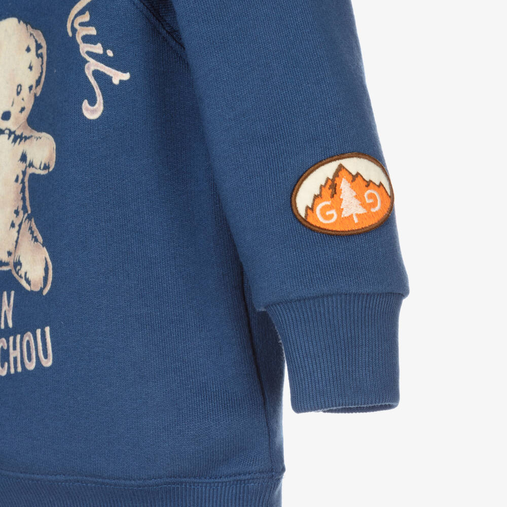 Gucci-Blue Bear Logo Baby Sweatshirt | Childrensalon Outlet