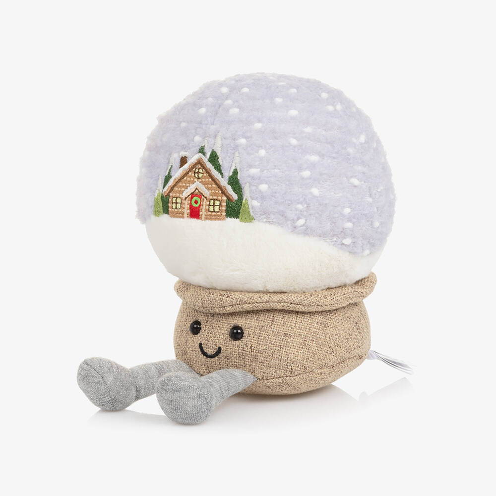 Jellycat-Blue & Brown Amuseables Snow Globe Soft Toy (15cm) | Childrensalon Outlet