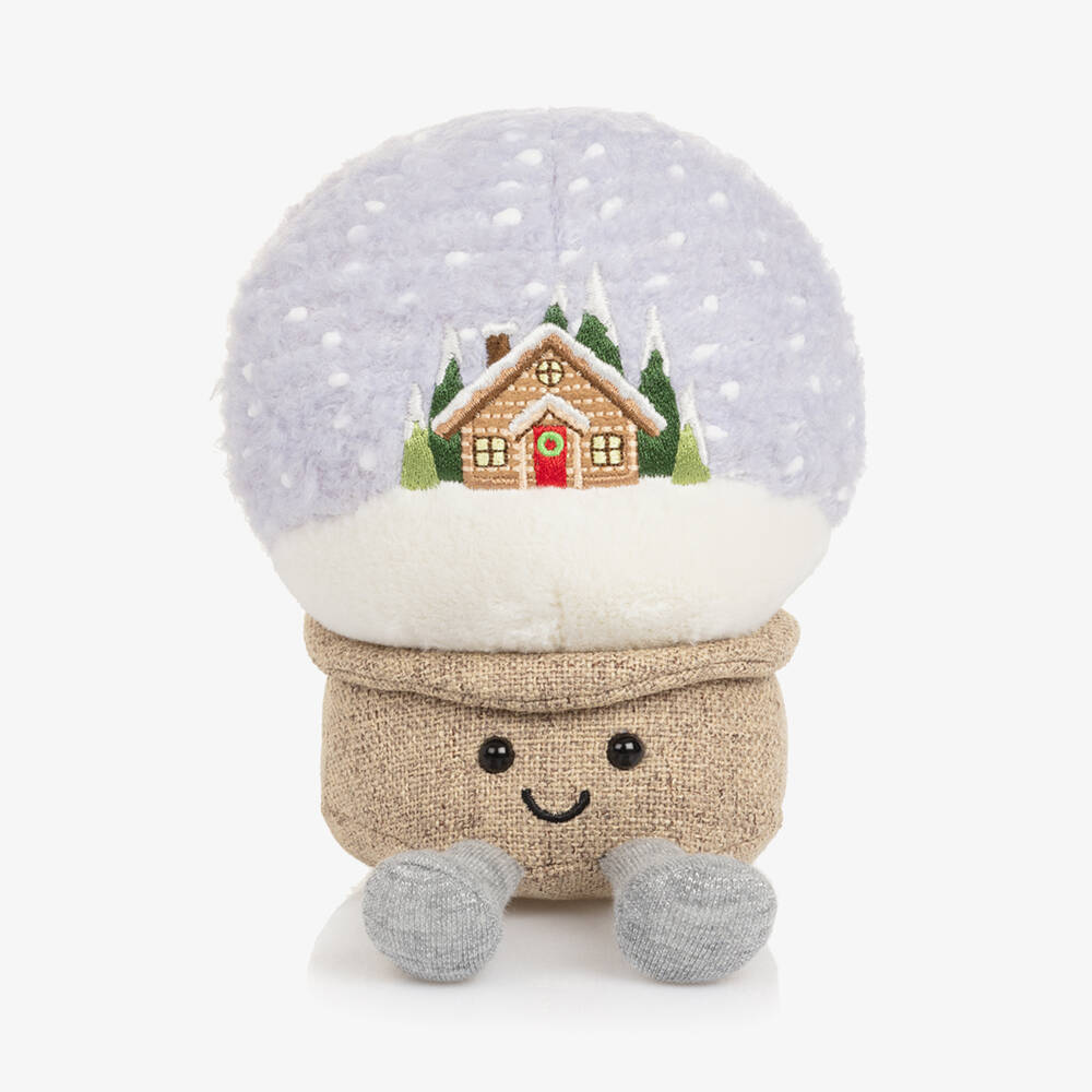 Jellycat-Blue & Brown Amuseables Snow Globe Soft Toy (15cm) | Childrensalon Outlet