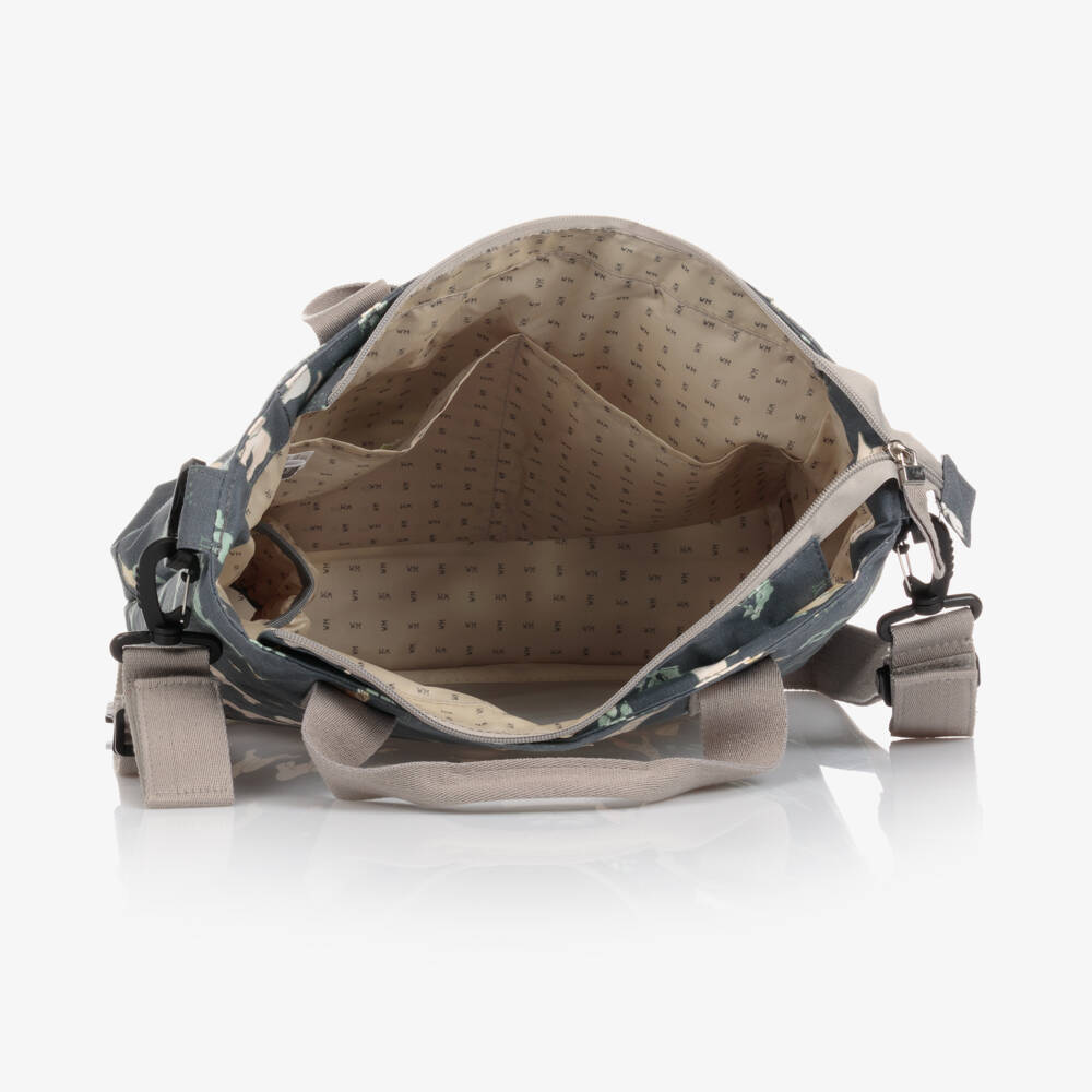 Pasito a Pasito-Blue Cotton Animal Print Changing Bag (40cm) | Childrensalon Outlet