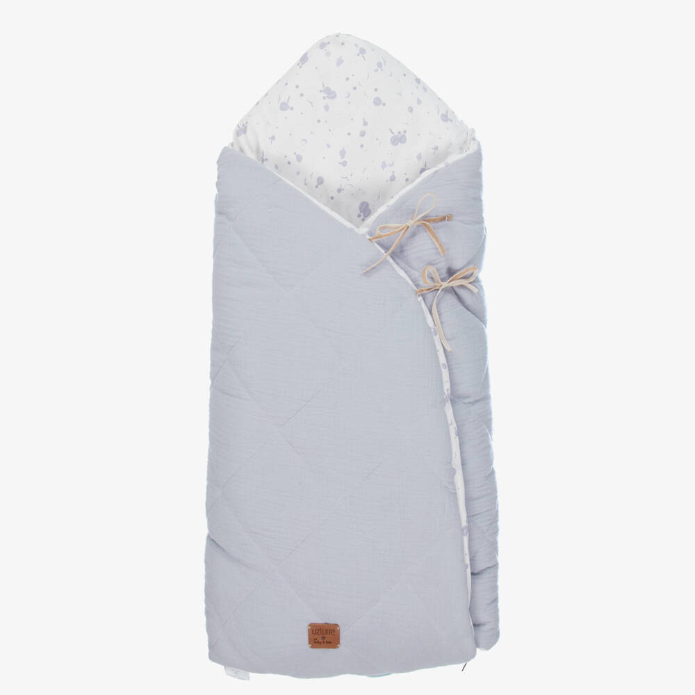 Uzturre-Blue Cotton Baby Nest (75cm) | Childrensalon Outlet