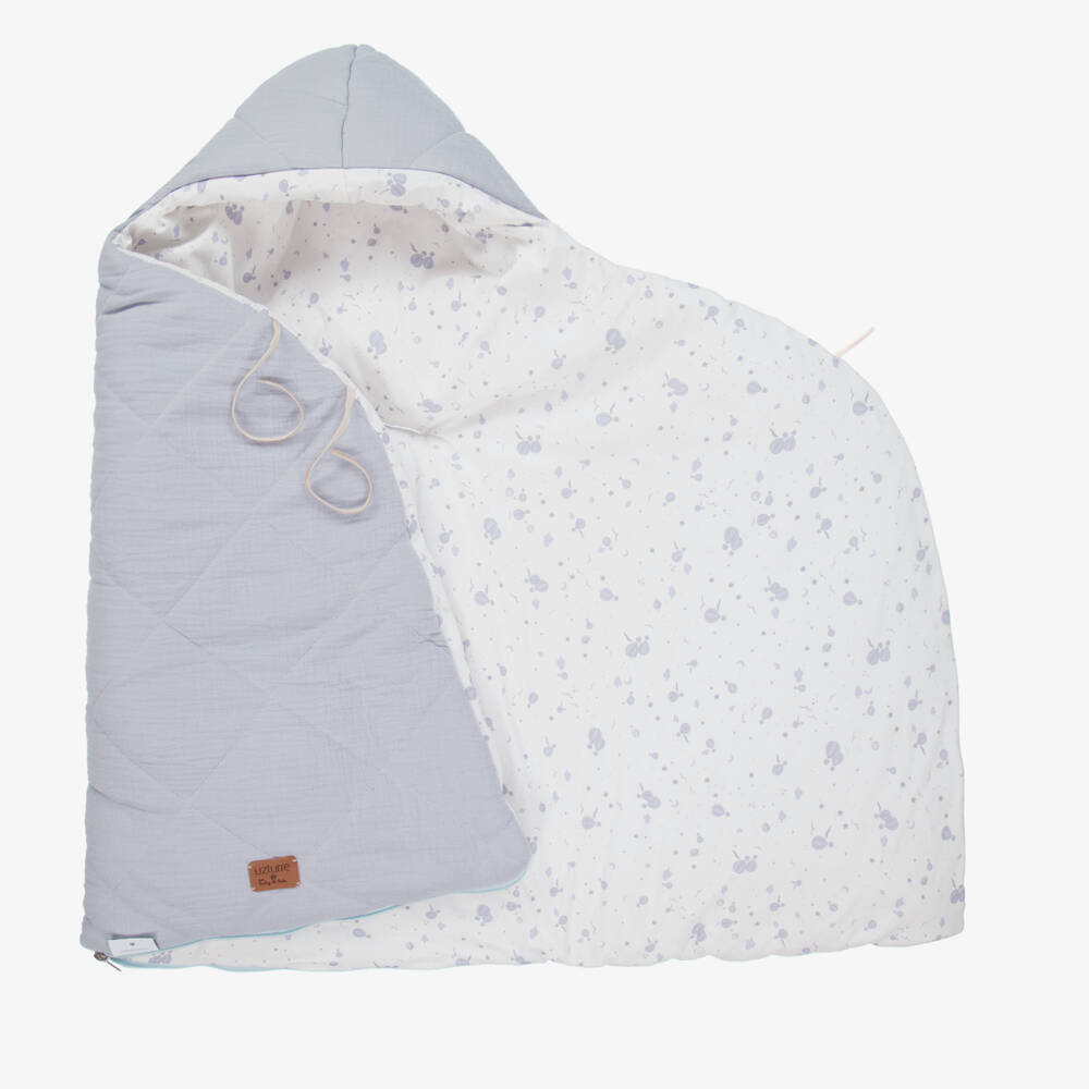Uzturre-Blue Cotton Baby Nest (75cm) | Childrensalon Outlet