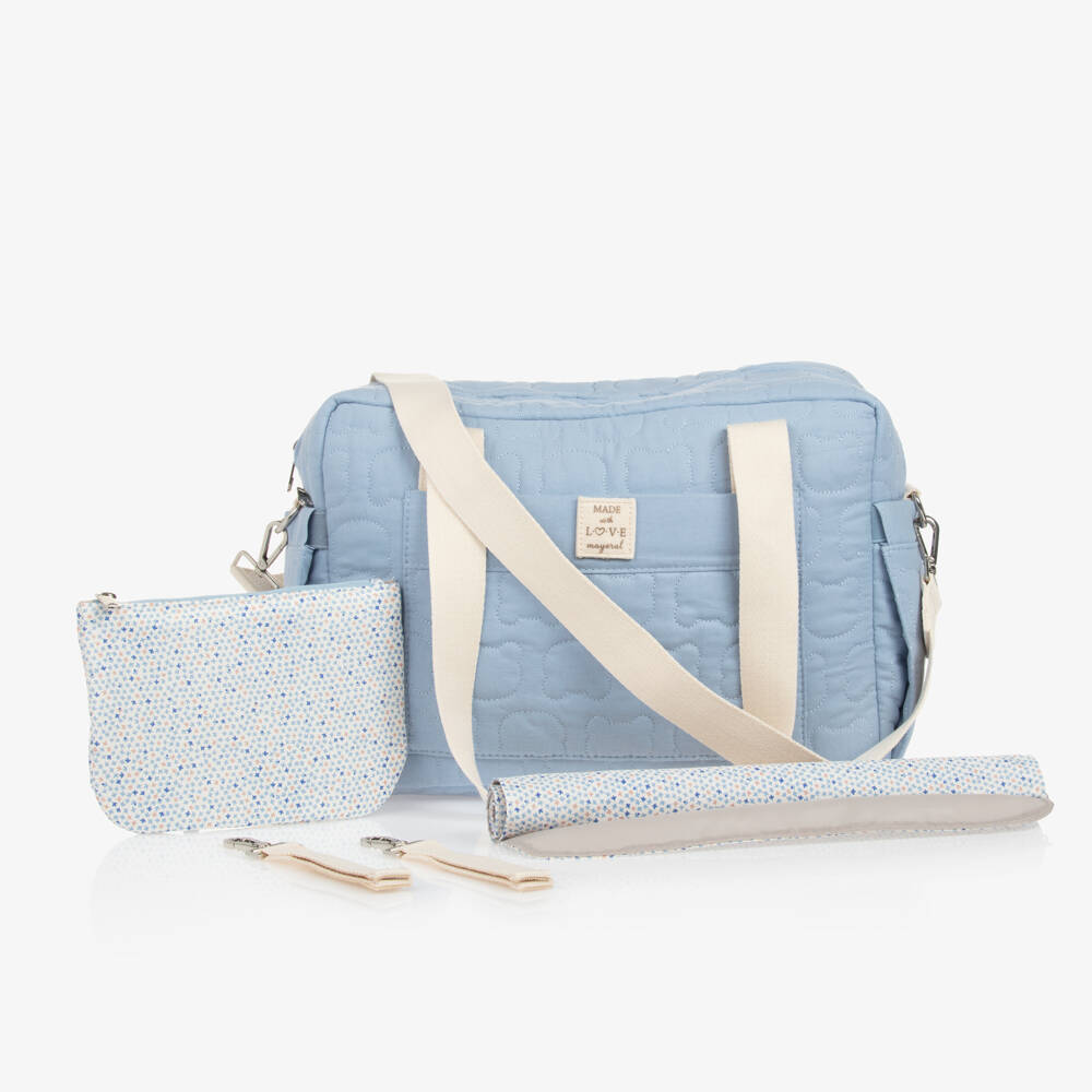 Mayoral-Blue Cotton Changing Bag (37cm) | Childrensalon Outlet