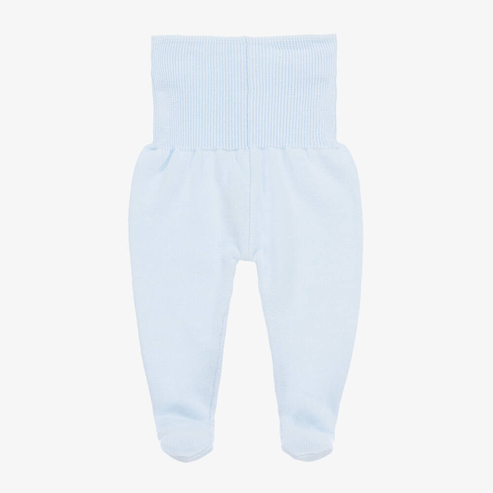 Minutus-Blue Cotton Knit 2 Piece Babygrow | Childrensalon Outlet