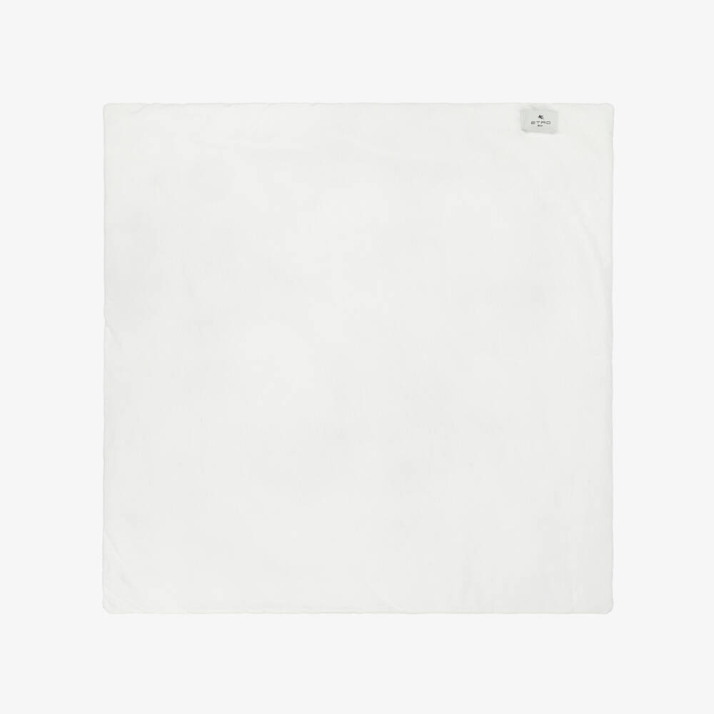 Etro-Blue Cotton Paisley Padded Blanket (80cm) | Childrensalon Outlet