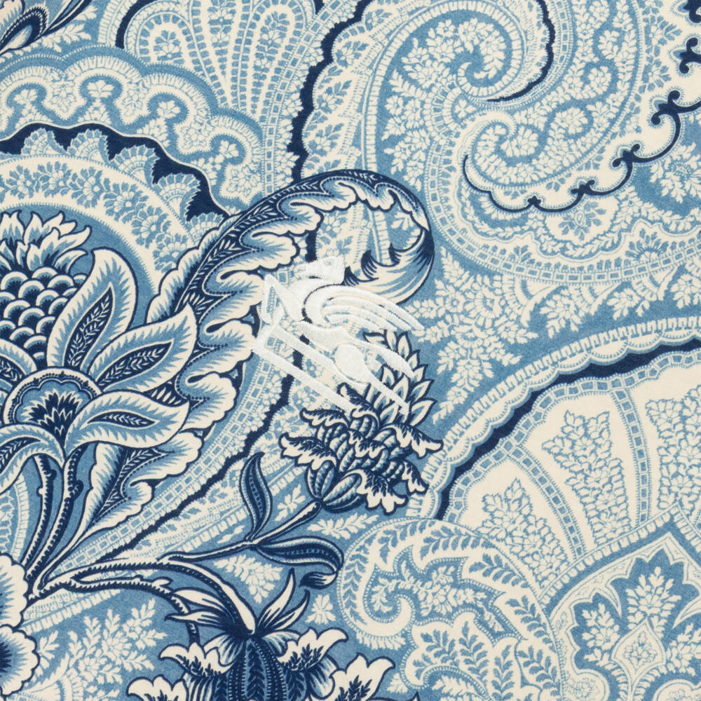 Etro-Blue Cotton Paisley Padded Blanket (80cm) | Childrensalon Outlet