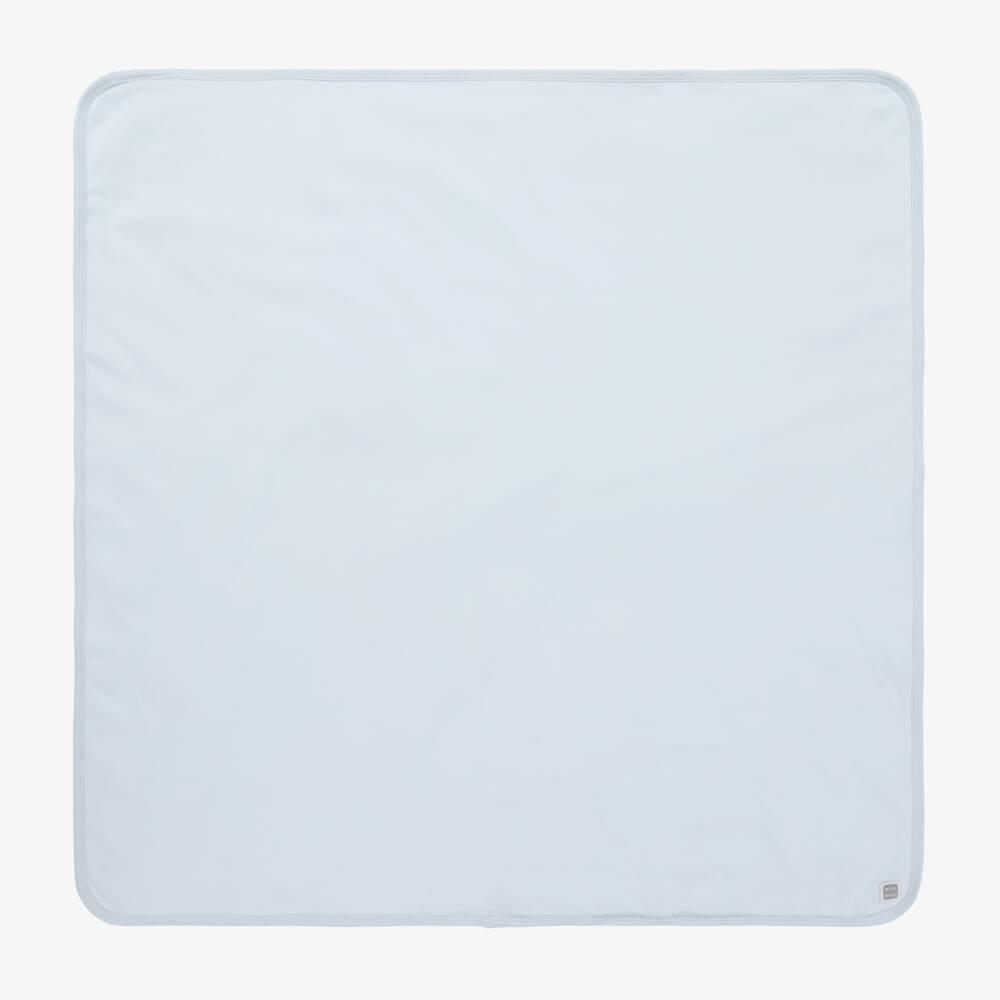 Minutus-Blue Cotton Skin To Skin Blanket & Hat Set | Childrensalon Outlet