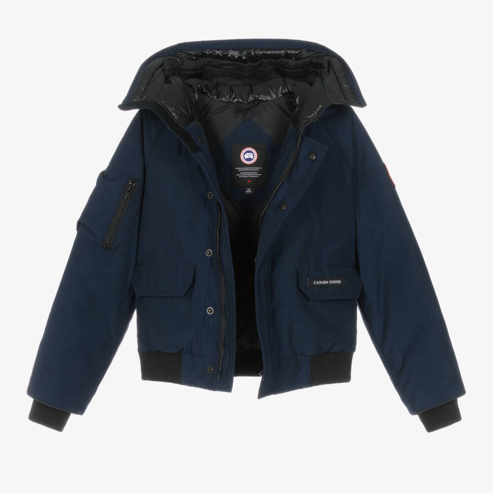 Canada Goose-Blue Down Padded Chilliwack Bomber Jacket | Childrensalon Outlet