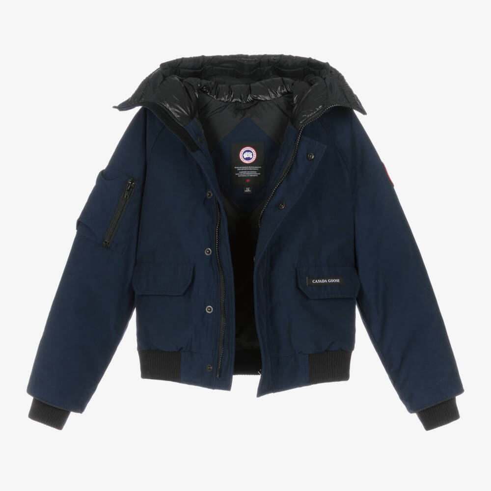 Canada Goose-Blue Down Padded Chilliwack Bomber Jacket | Childrensalon Outlet