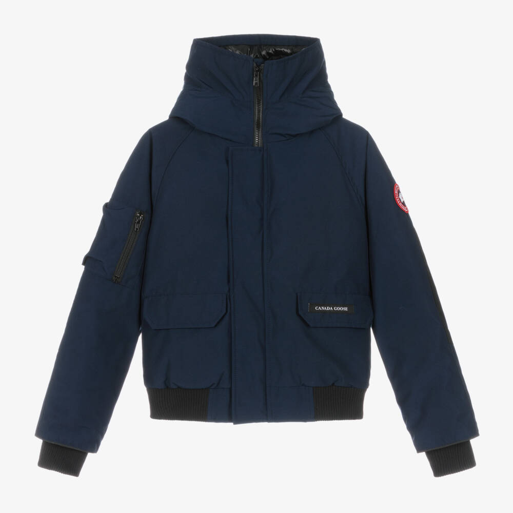Canada Goose-Blue Down Padded Chilliwack Bomber Jacket | Childrensalon Outlet