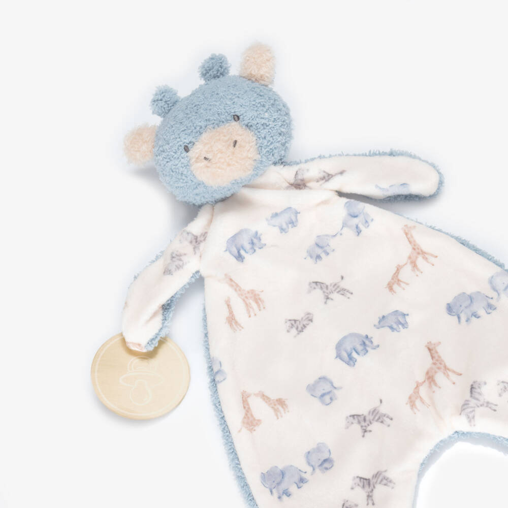 Mayoral Newborn-Blue Faux Fur & Velour Giraffe Doudou (31cm) | Childrensalon Outlet
