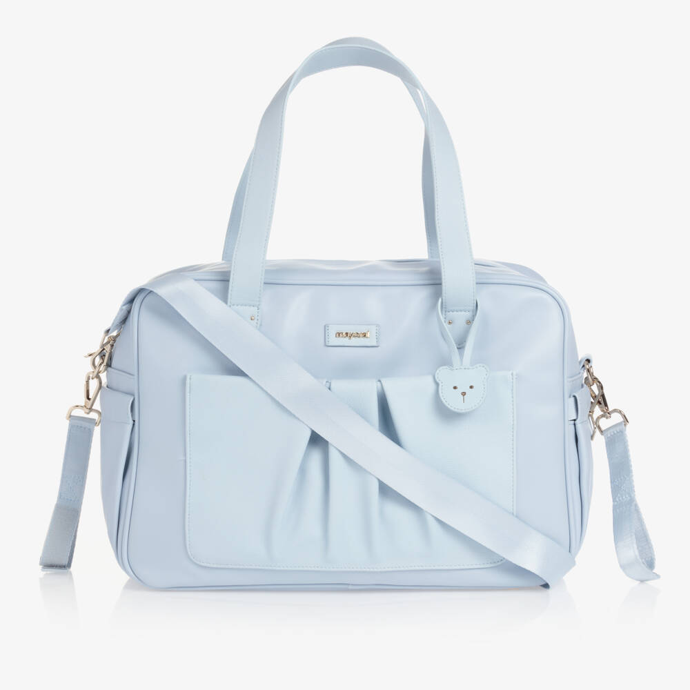 Mayoral-Blue Faux Leather Changing Bag (40cm) | Childrensalon Outlet