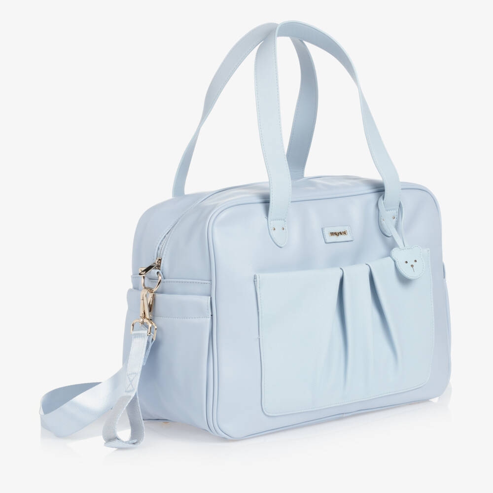 Mayoral-Blue Faux Leather Changing Bag (40cm) | Childrensalon Outlet