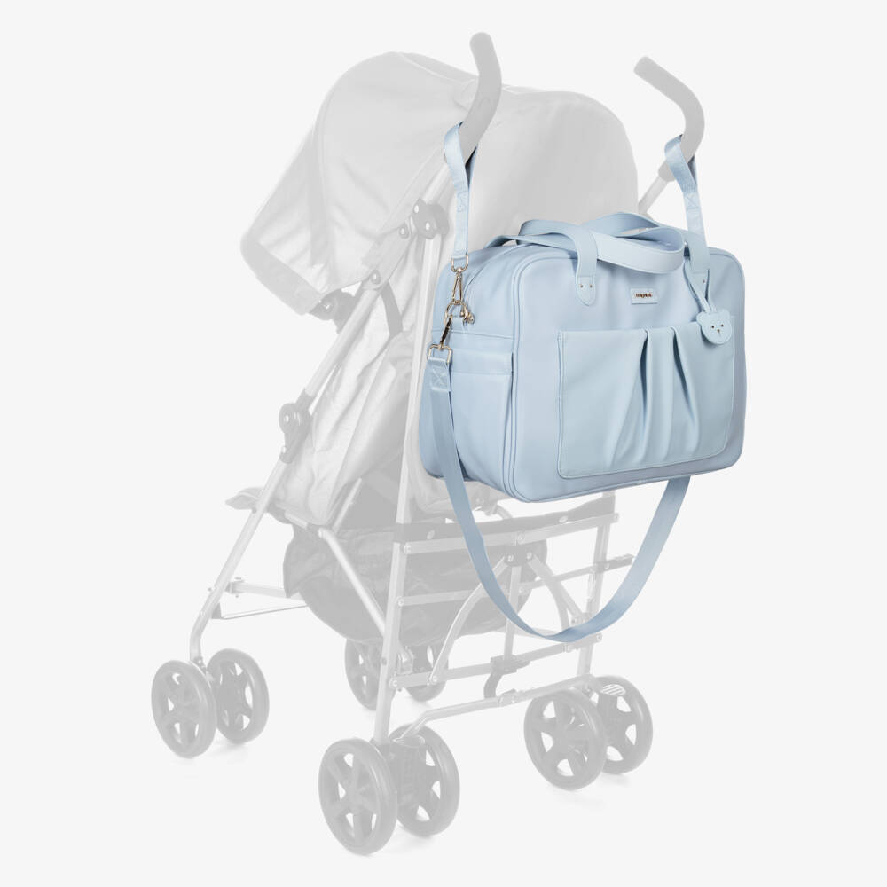 Mayoral-Blue Faux Leather Changing Bag (40cm) | Childrensalon Outlet