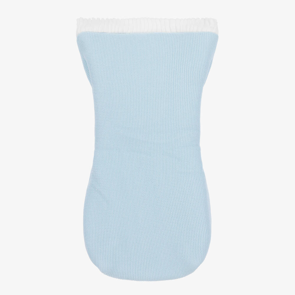 Minutus-Blue Knitted Baby Nest (75cm) | Childrensalon Outlet