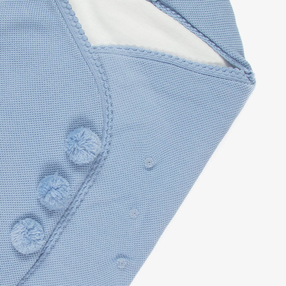 Artesanía Granlei-Blue Knitted Pom-Pom Nest (78cm) | Childrensalon Outlet