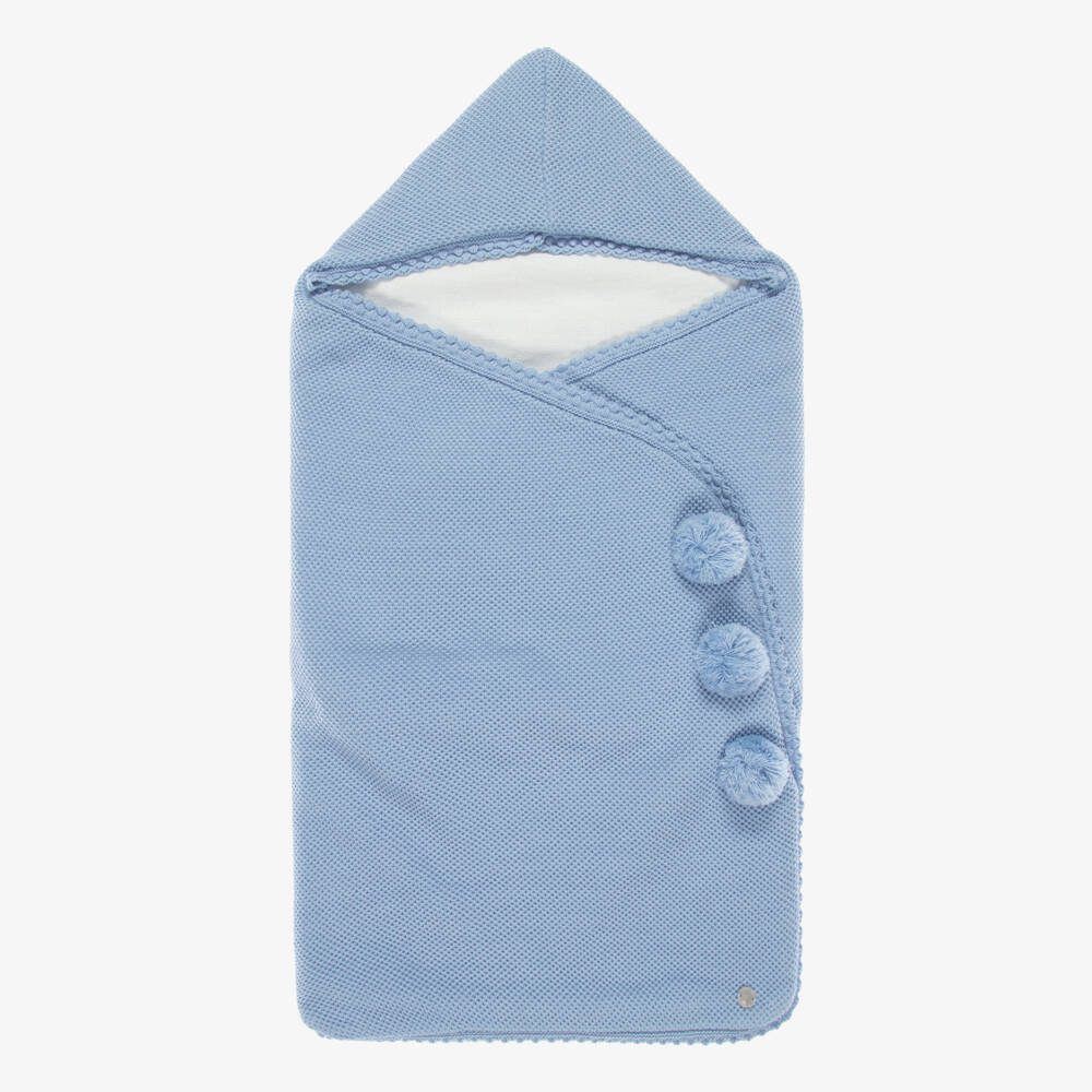 Artesanía Granlei-Blue Knitted Pom-Pom Nest (78cm) | Childrensalon Outlet