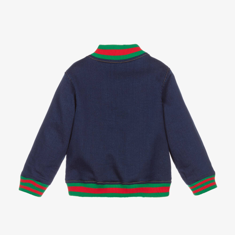 Gucci-Blue Logo Bomber Jacket | Childrensalon Outlet