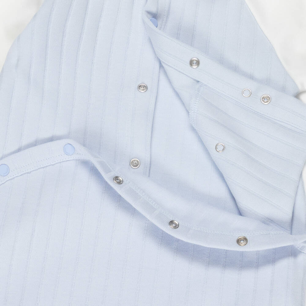 Givenchy-Blue Logo Print Cotton Babygrow Gift Set | Childrensalon Outlet