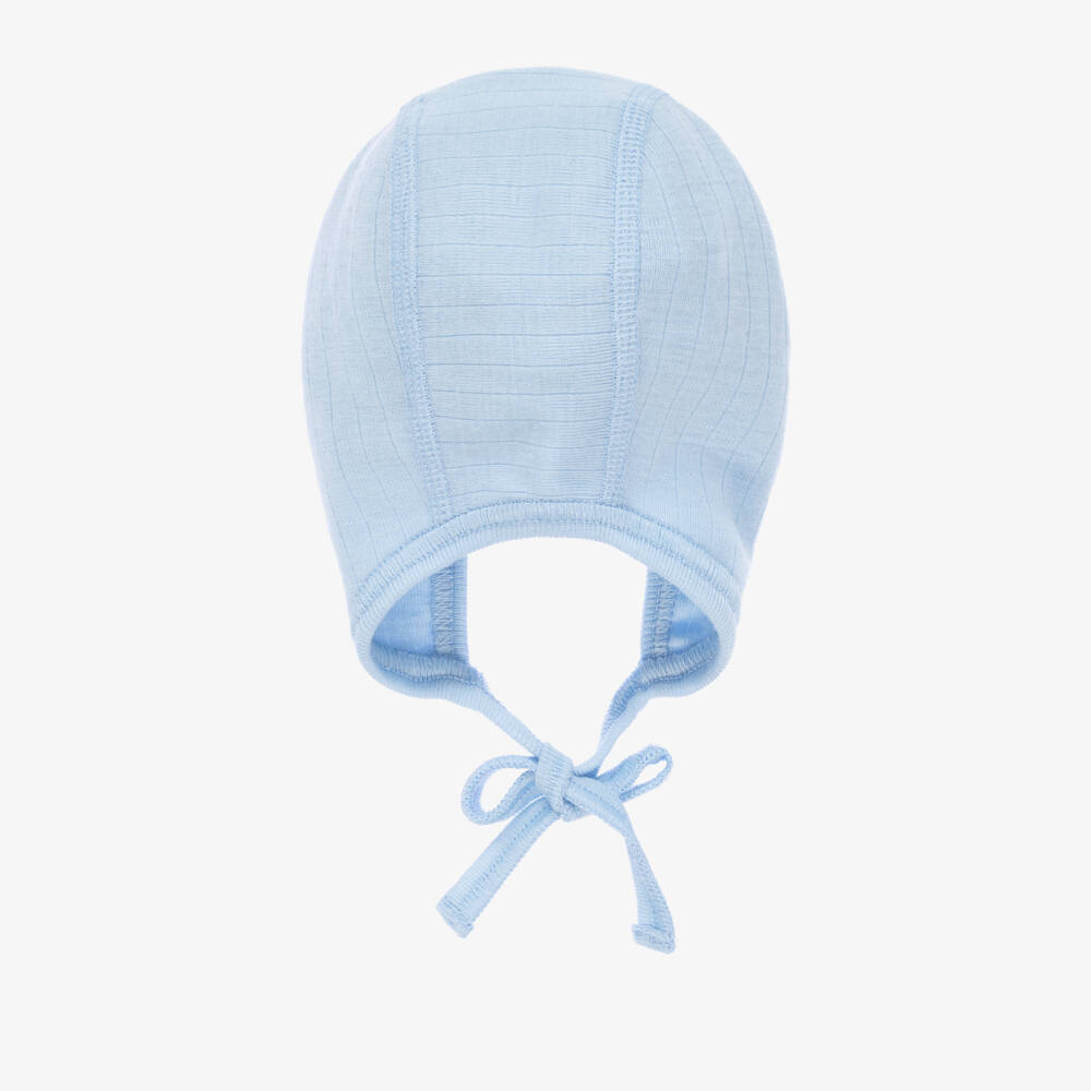 Joha-Blue Merino Wool Bonnet | Childrensalon Outlet
