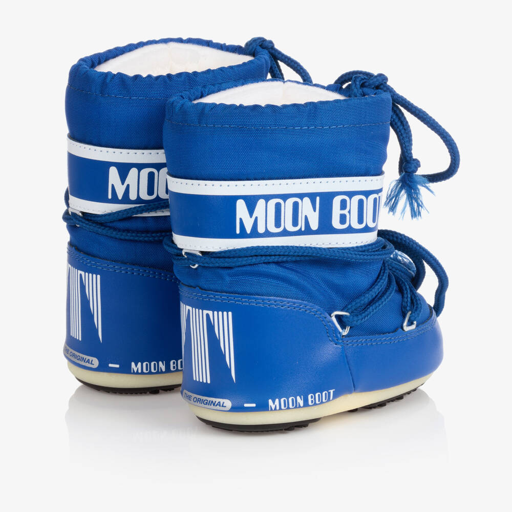 Moon Boot-Blue Mini Nylon Snow Boots | Childrensalon Outlet