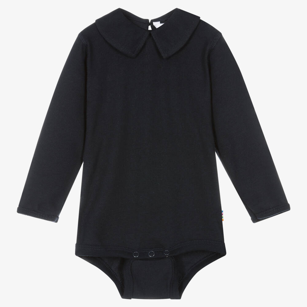 Joha-Blue Organic Cotton Bodysuit | Childrensalon Outlet