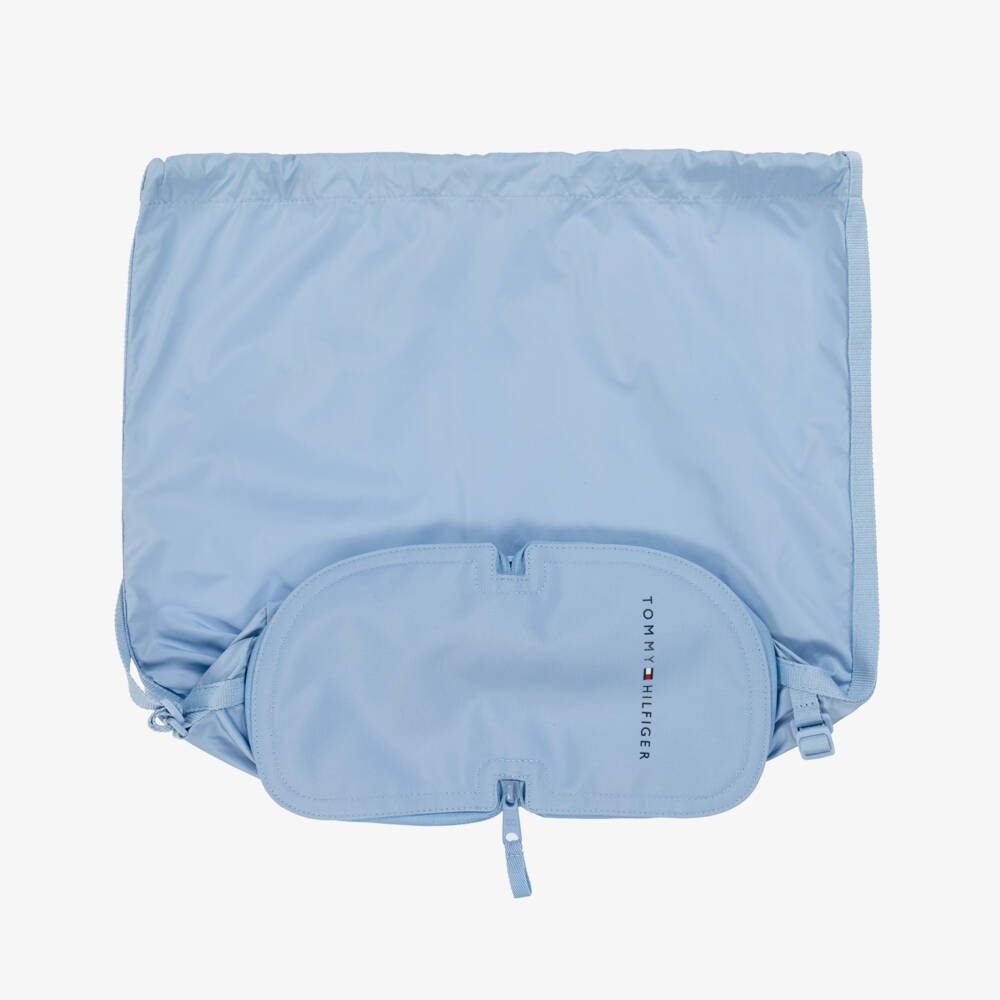 Tommy Hilfiger-Blue Packaway Drawstring Bag (40cm) | Childrensalon Outlet