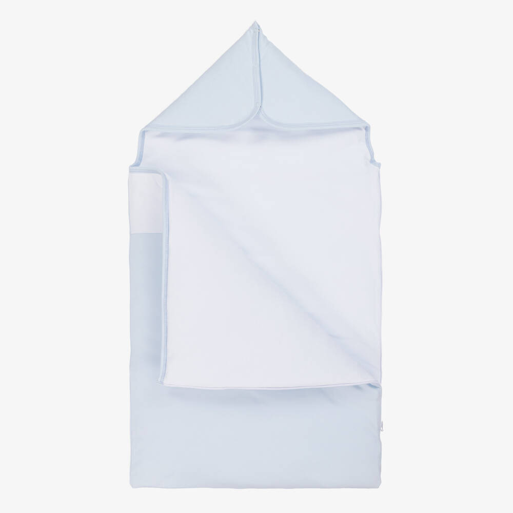 Kissy Kissy-Blue Pima Cotton Riding Rockers Baby Nest | Childrensalon Outlet