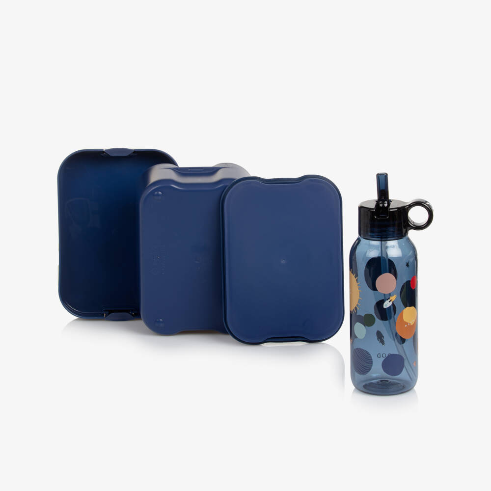 Liewood-Blue Planet Print Chelsey Lunchbox Set | Childrensalon Outlet