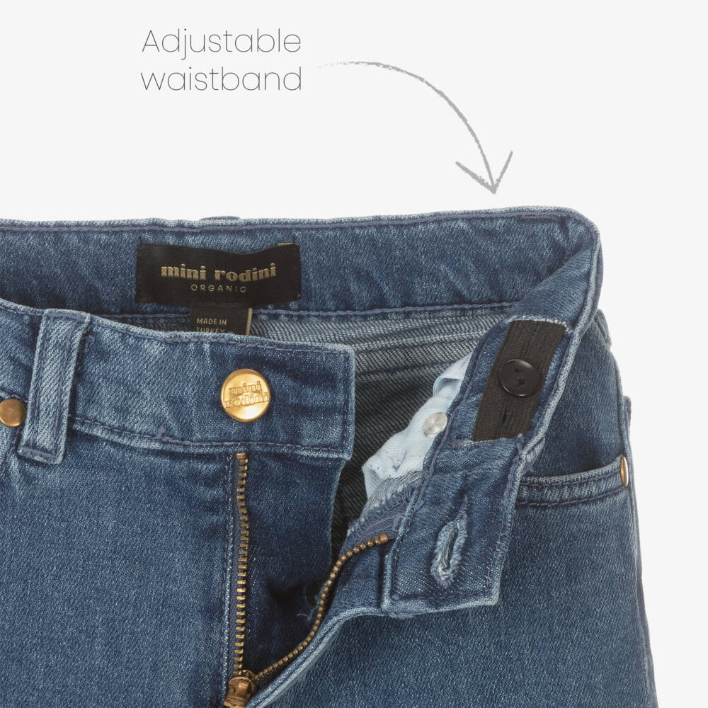 Mini Rodini-Blue Straight Denim Jeans | Childrensalon Outlet